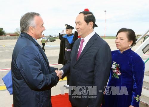 Президент СРВ Чан Дай Куанг прибыл в Италию с государственным визитом - ảnh 1